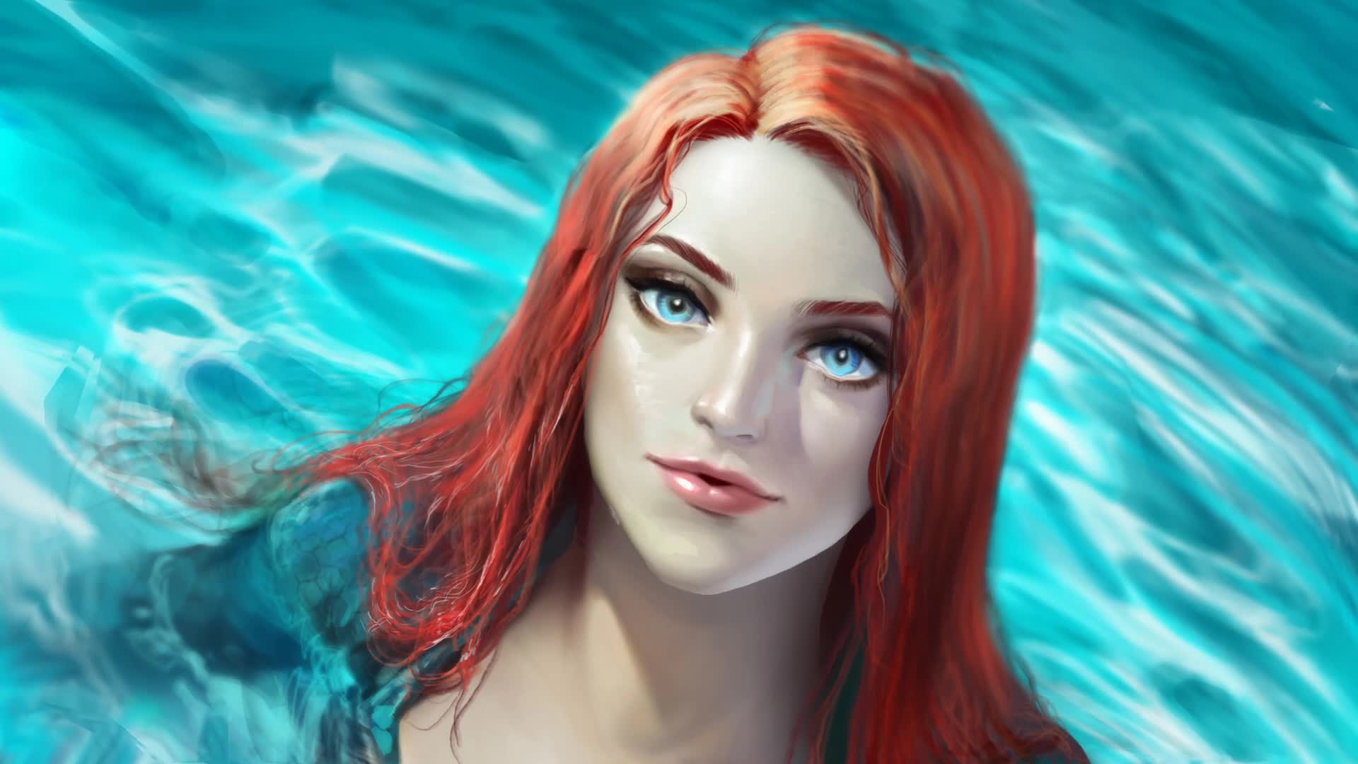 Mera  Blue  Face  Heroes  Dc  Comics  Live  Wallpaper - Free Download