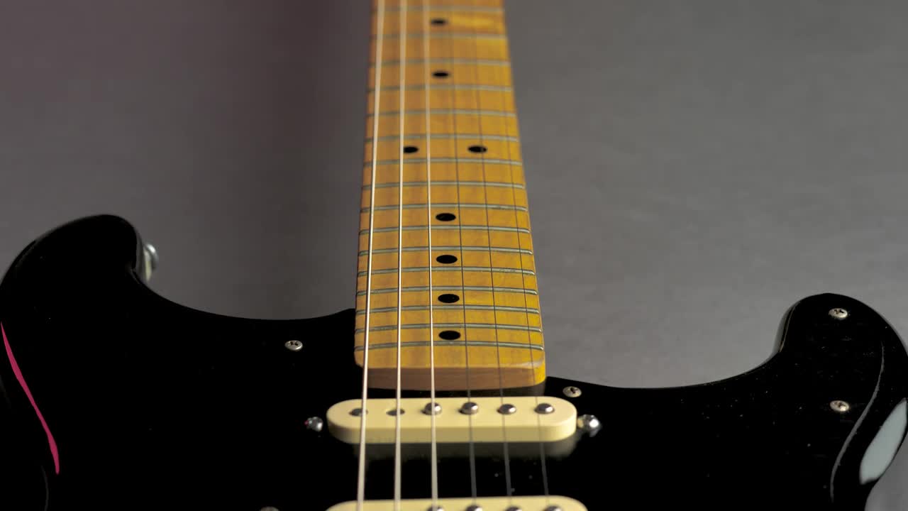 Free Stock Video Wooden Neck Of A Black Electric Guitar Live Wallpaper - Free Download