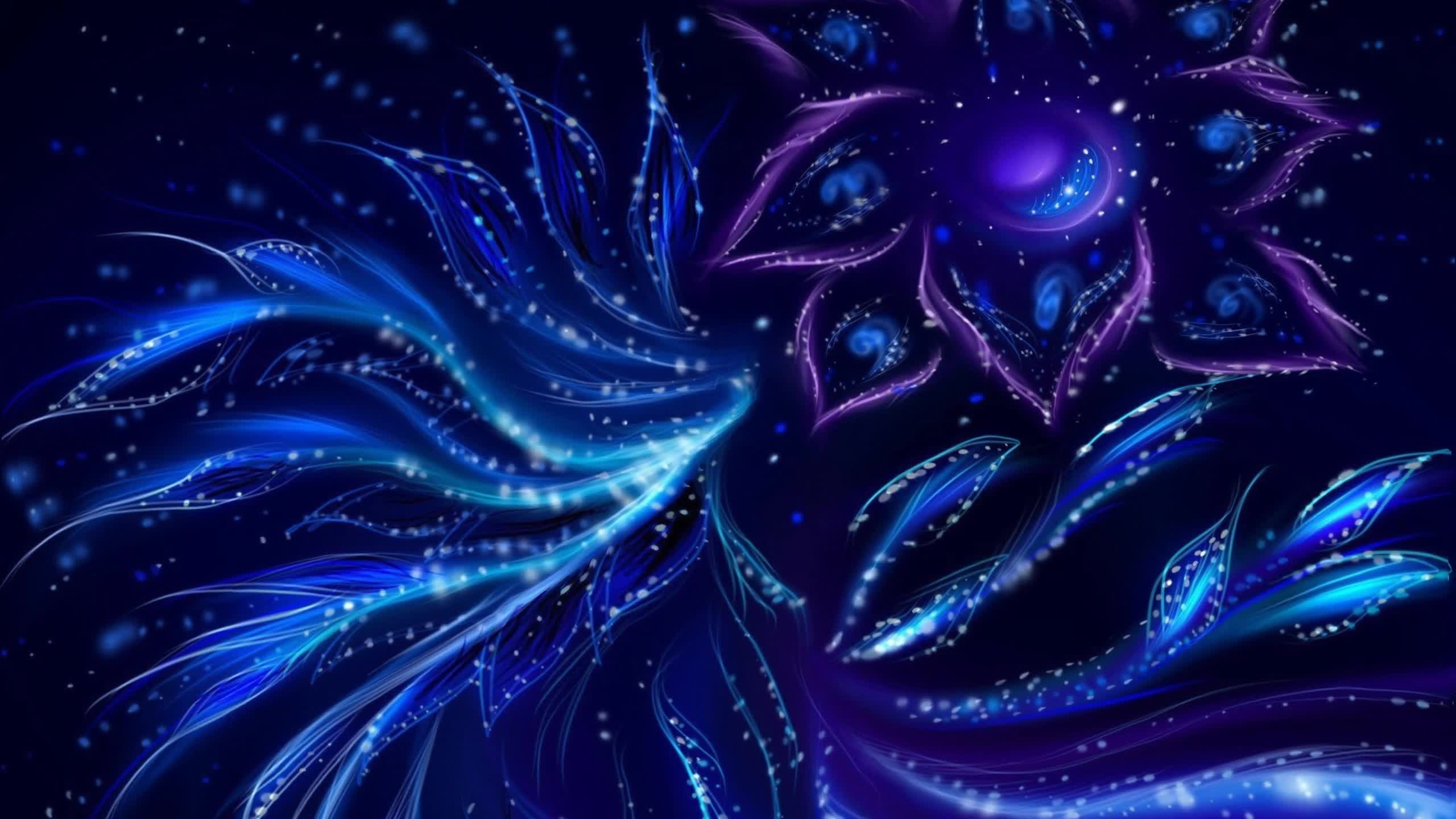 Blue  Flower  Abstract  2K  Live  Wallpaper - Free Download