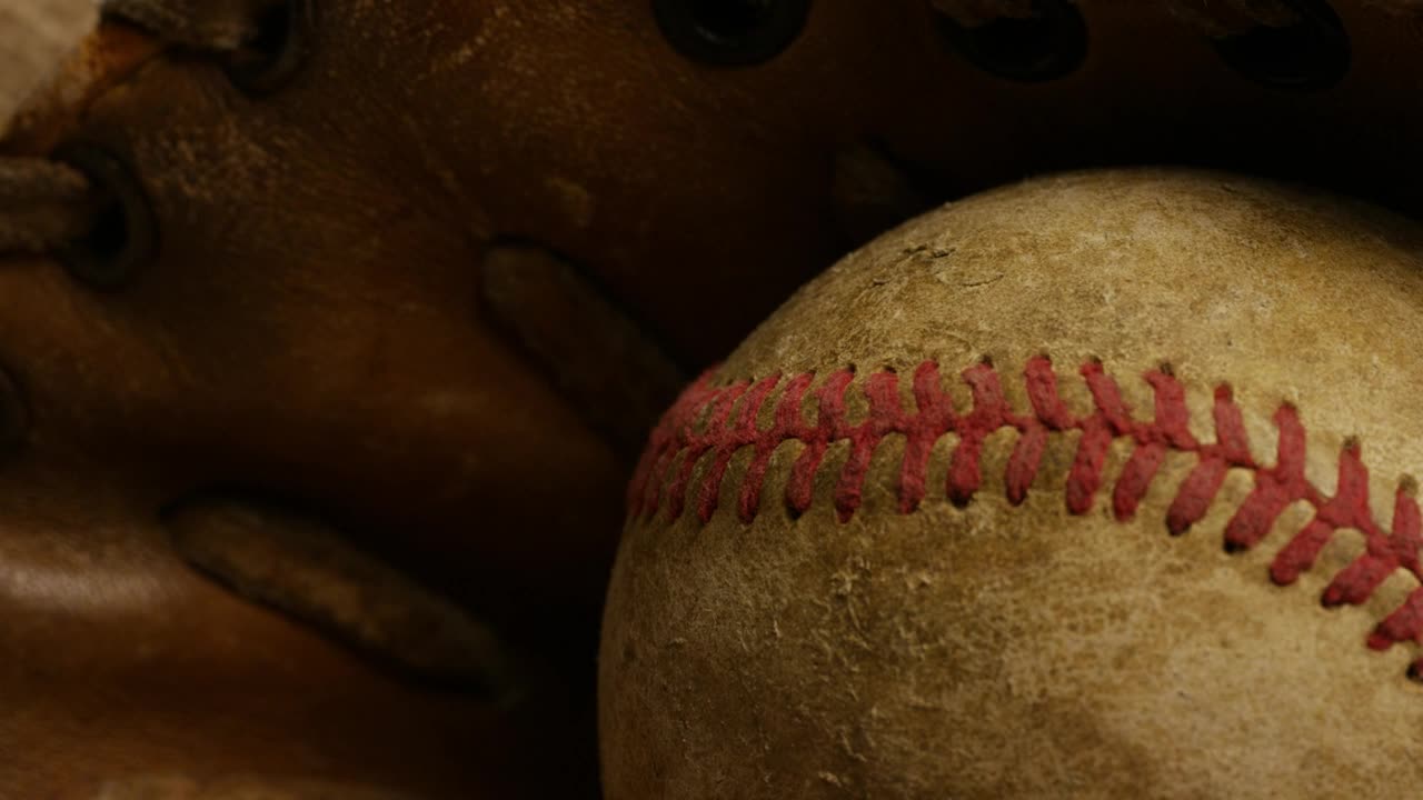 Video Stock Close Up Of A Vintage Baseball Ball Live Wallpaper For PC - Free Download
