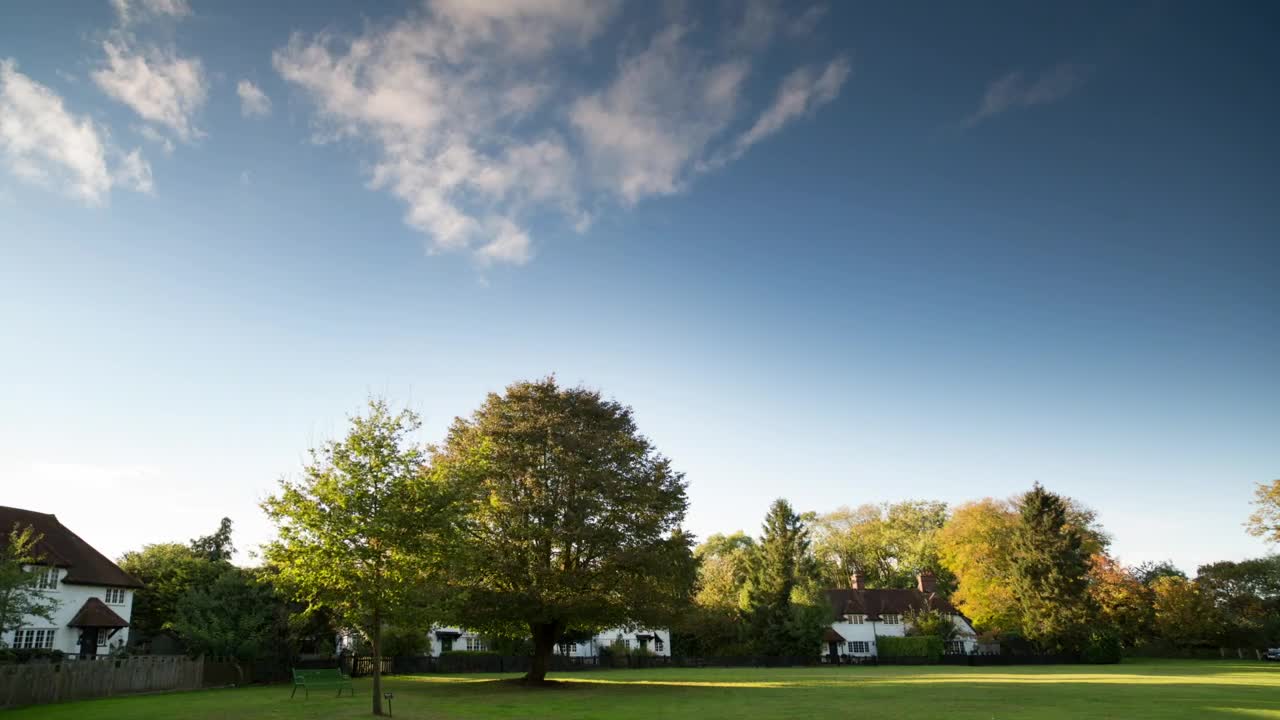 Free Video Stock the sky above the houses of an english village Live Wallpaper - Free Download