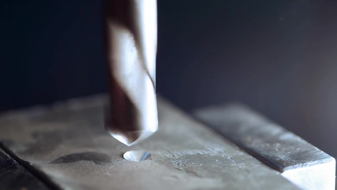 Stock Video Industrial Drill Drilling Metal Animated Wallpaper - Free Download