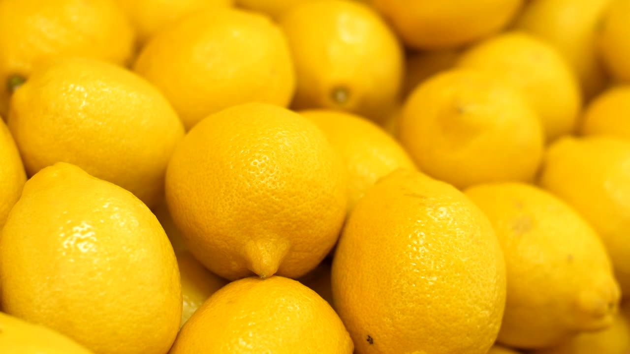 Free Stock Video Yellow Lemons In A Market Close Up Live Wallpaper - Free Download