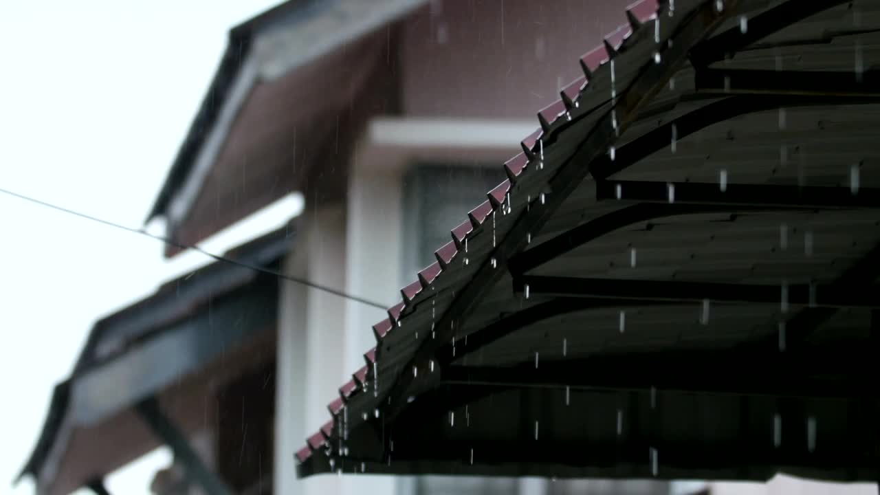 Video Stock Rain Falling Off Of A Rooftop Live Wallpaper Free - Free Download