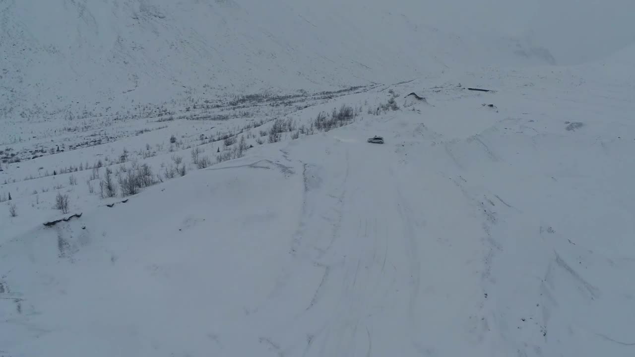 Video Stock Car Parked On A Snowy Road Live Wallpaper For PC - Free Download