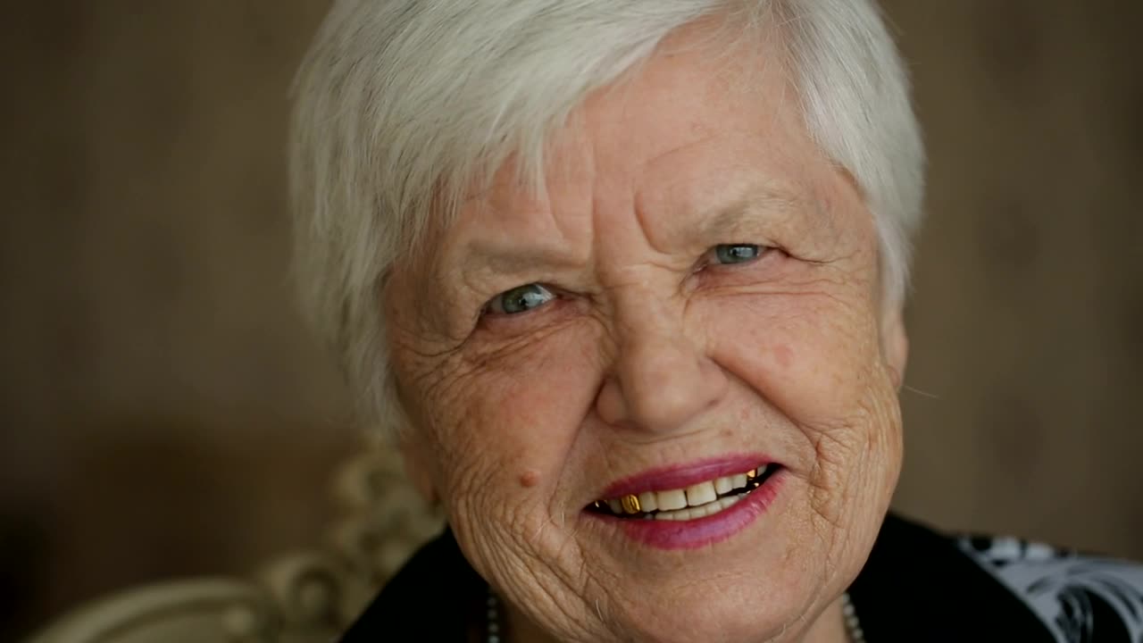 Free Stock Video Very Happy And Surprised Senior Woman Portrait Live Wallpaper - Free Download
