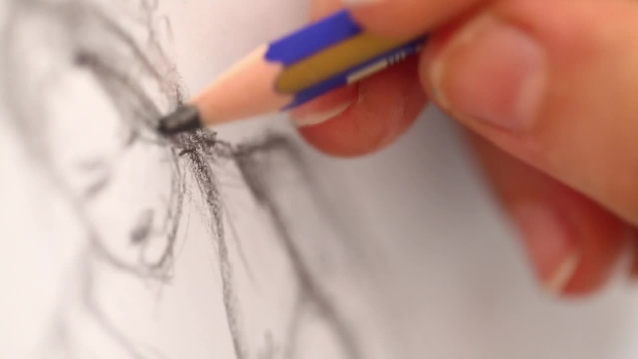 Stock Video Drawing A Woman On A Canvas Live Wallpaper For PC - Free Download