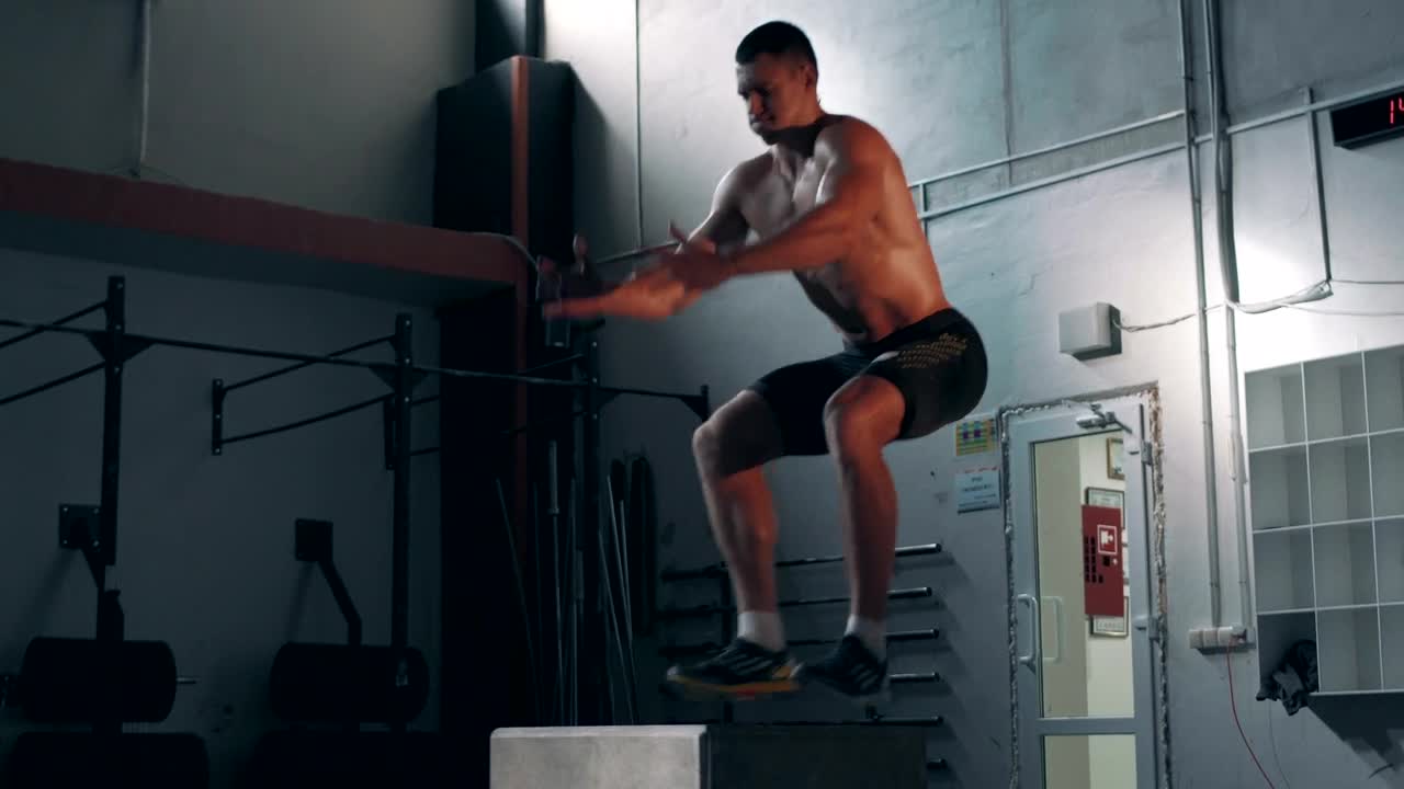 Stock Video Fitness Man Doing Jumping Exercises Live Wallpaper For PC - Free Download