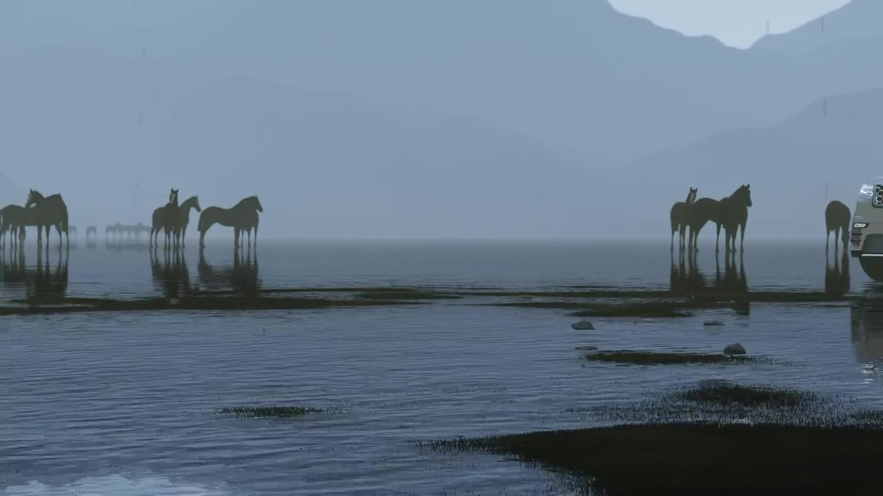 Stock Video Cross Country Vehicle Crossing A Wild Environment Live Wallpaper For PC - Free Download