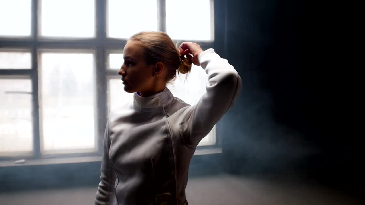 Stock Video Female Fencer After Training Live Wallpaper For PC - Free Download