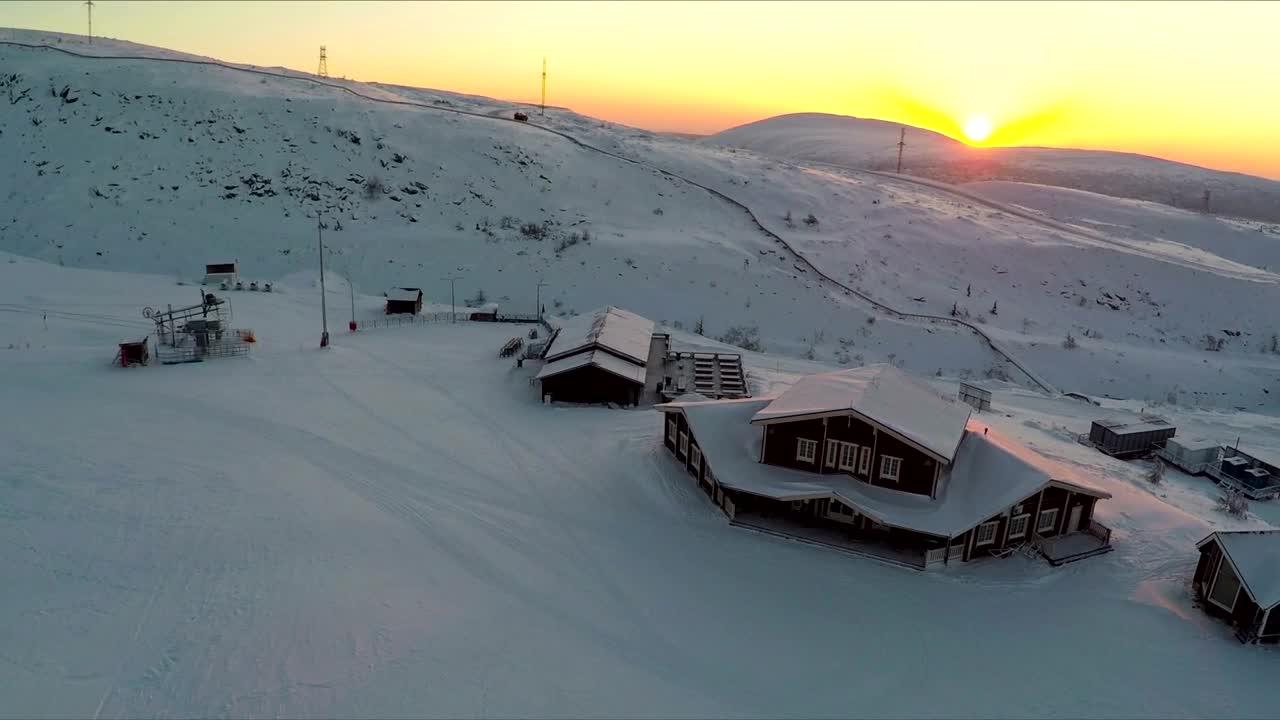 Stock Video Deep Snow Covering A Resort Live Wallpaper For PC - Free Download