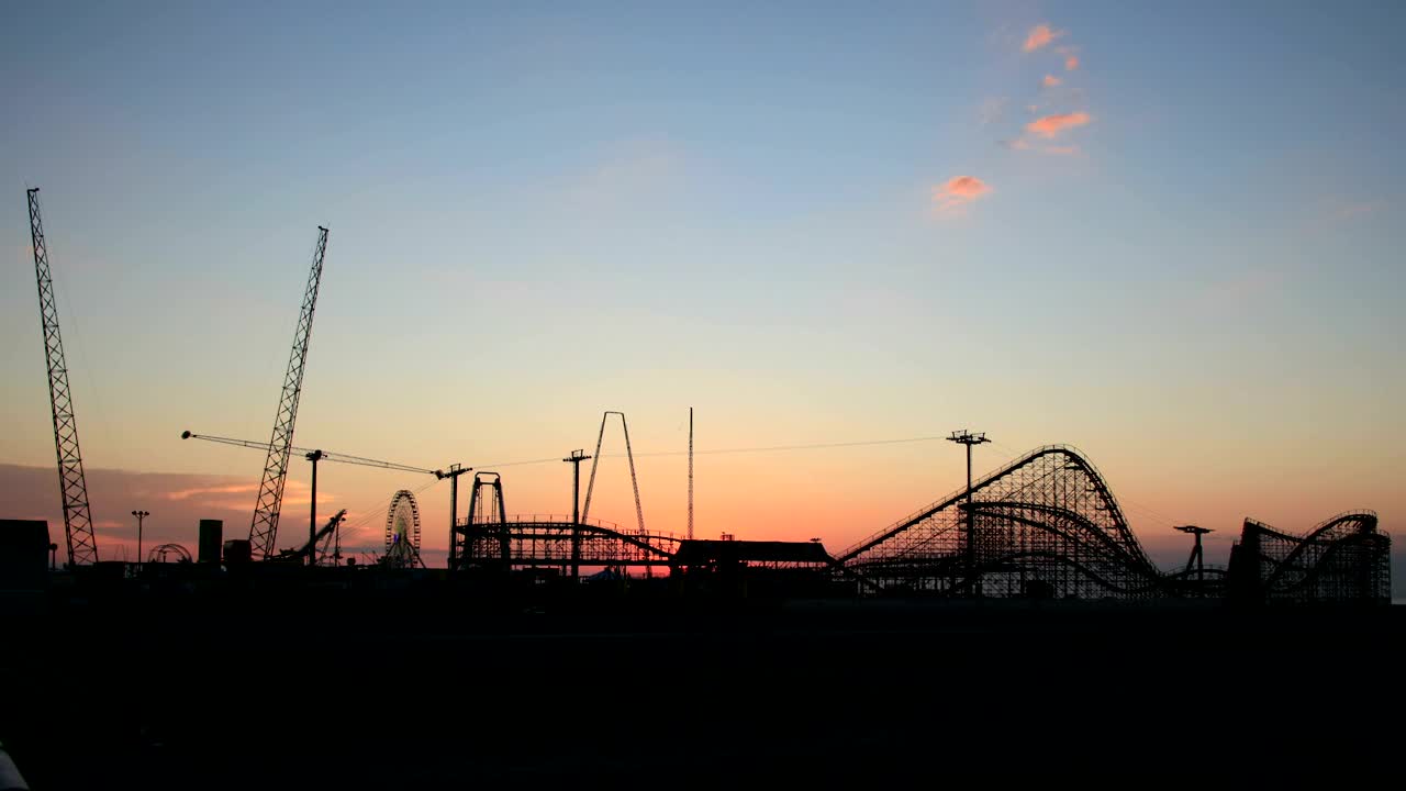 Free Video Stock Sunrise Above A Rollercoaster Live Wallpaper - Free Download