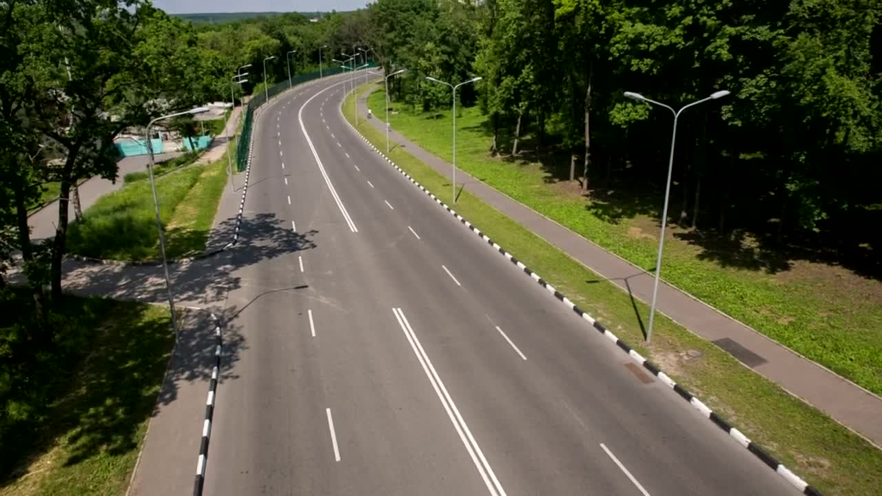 Free Video Stock top view of a lonely road Live Wallpaper - Free Download