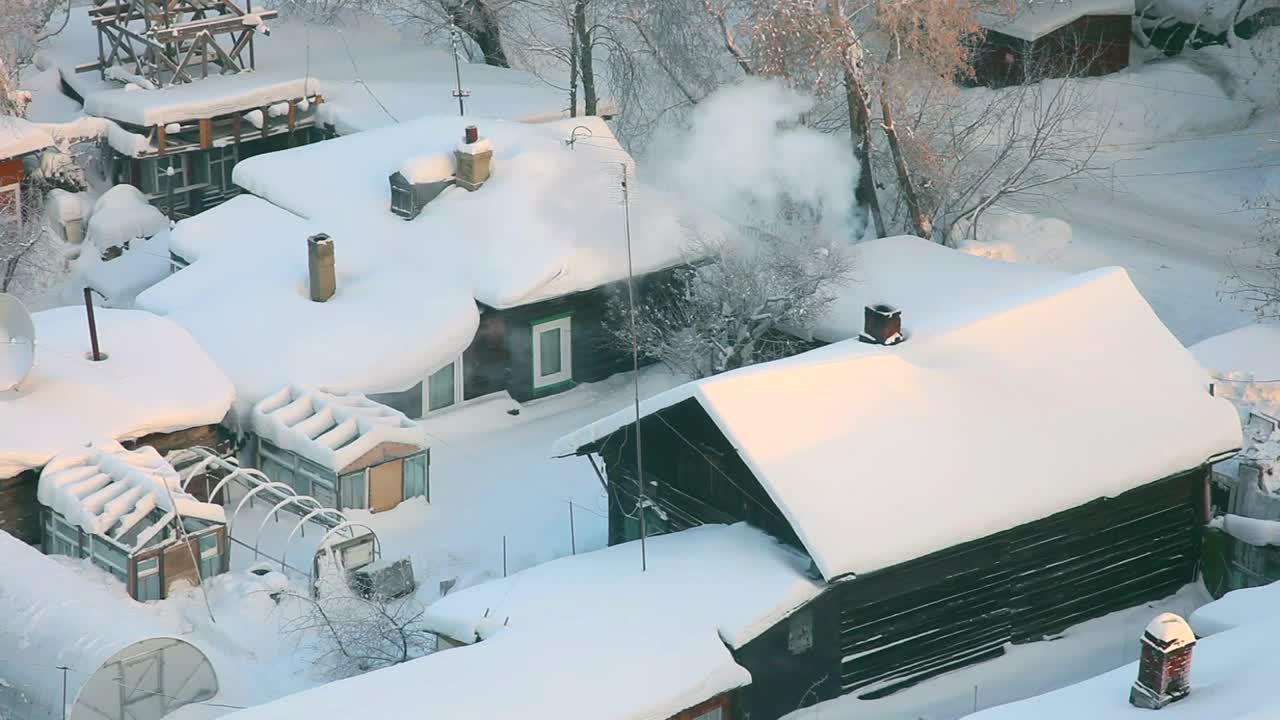 Free Video Stock town houses covered in snow Live Wallpaper - Free Download