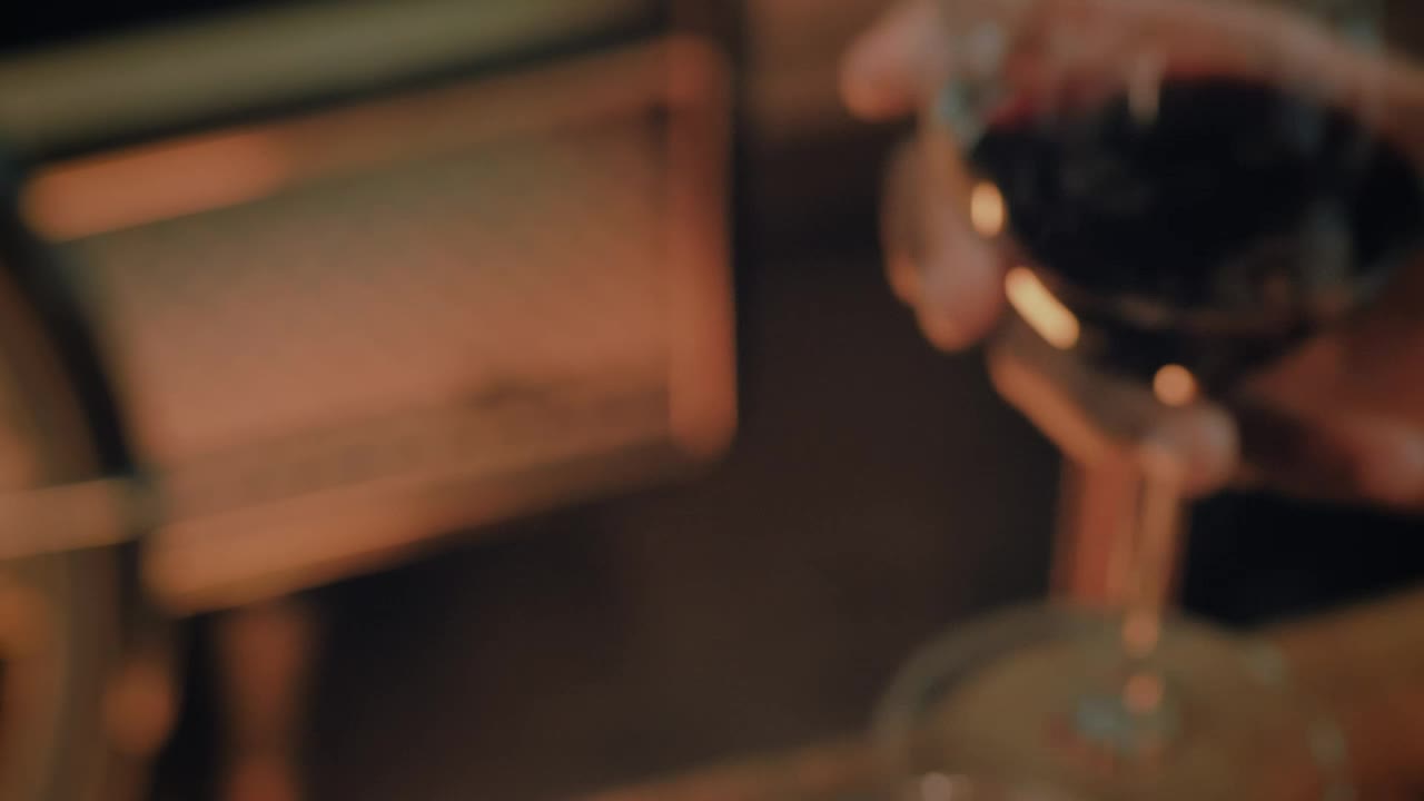 Stock Video Couple Clinking Their Glasses With Wine In A Toast Live Wallpaper For PC - Free Download