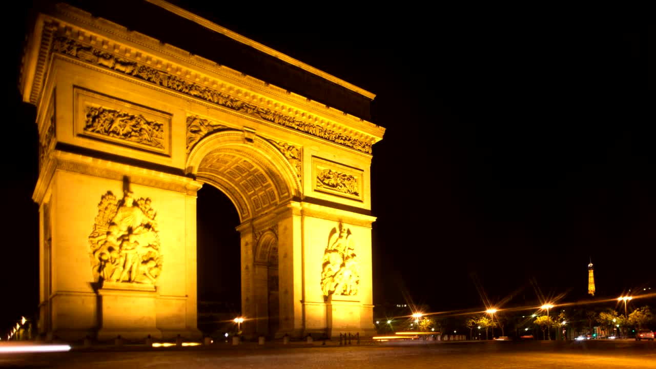 Free Video Stock time lapse of the arc of triumph Live Wallpaper - Free Download