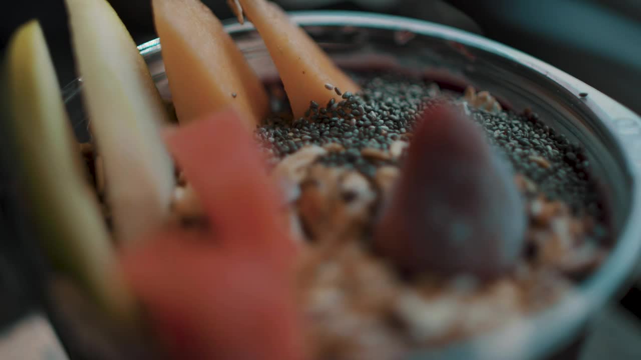 Stock Video Healthy Breakfast Bowl Animated Wallpaper - Free Download