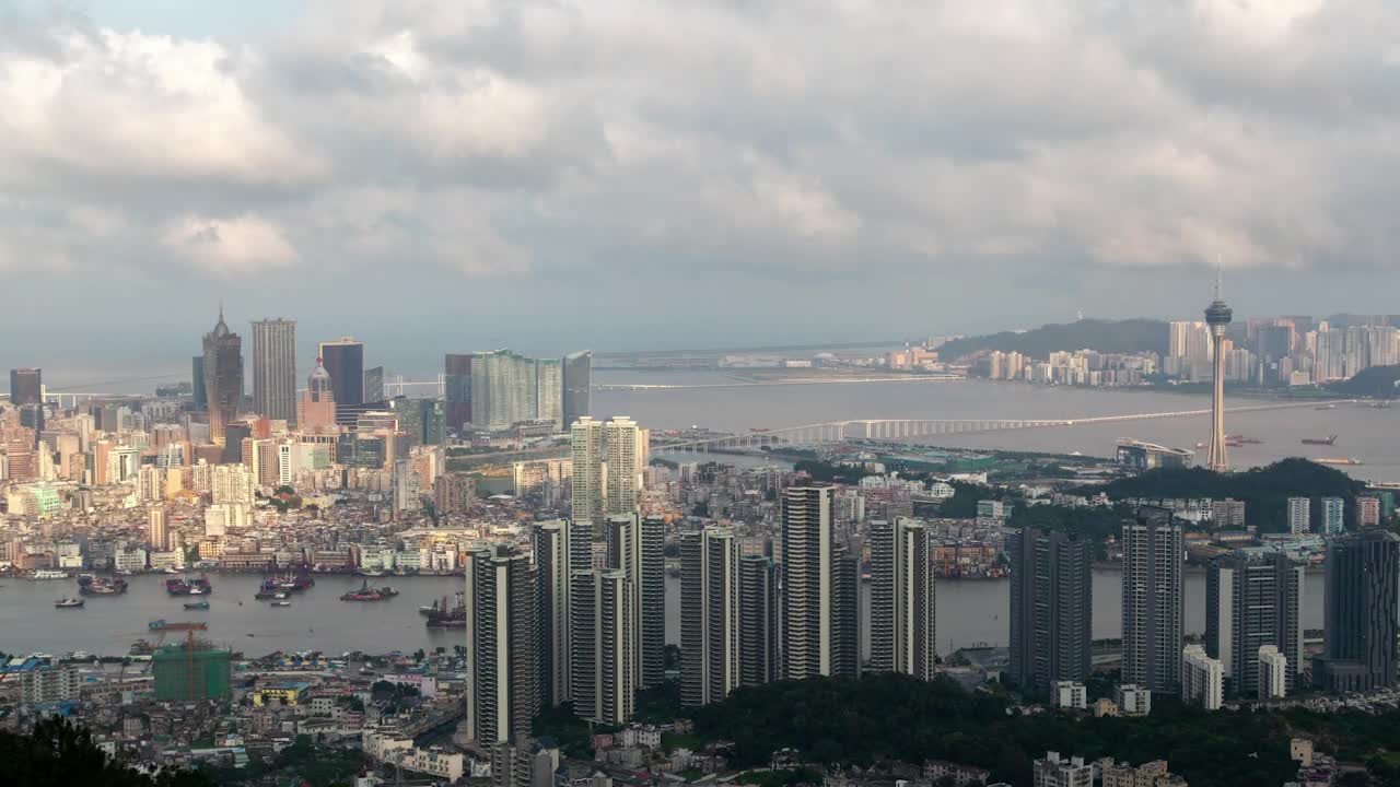 Video Stock Cityscape Time Lapse Of The Macau Peninsula Live Wallpaper For PC - Free Download