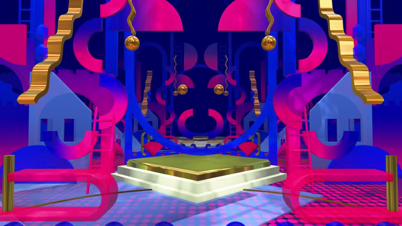 Stock Video Colorful Abstract Geometric Shapes Backdrop Live Wallpaper For PC - Free Download