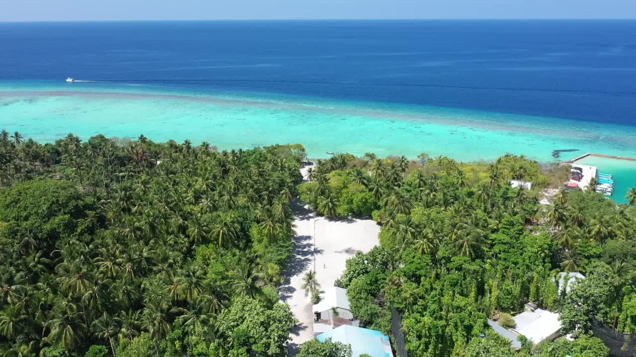 Stock Video Beach With Two Blue Tones Sea Aerial Shot Live Wallpaper For PC - Free Download