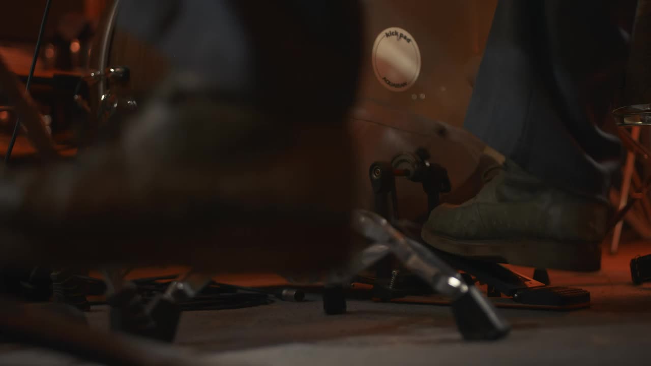 Stock Video Feet Of A Drummer While Performing Live Wallpaper For PC - Free Download