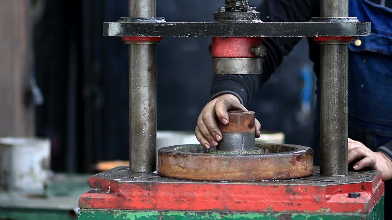 Stock Video Old Mechanical Press In Use Live Wallpaper - Free Download