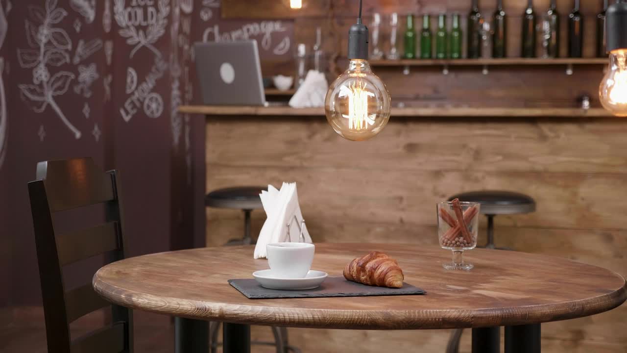 Stock Video Croissant With A Cup Of Coffee Live Wallpaper For PC - Free Download