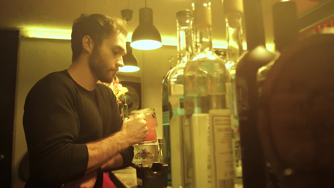 Stock Video Drinking At A Bar Counter Live Wallpaper For PC - Free Download