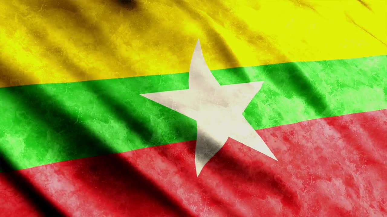 Stock Video Myanmar Faded Waving Flag Live Wallpaper - Free Download
