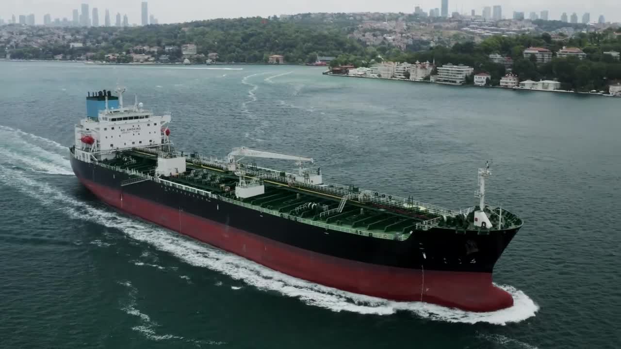 Stock Video Drone Flying Past A Cargo Ship Live Wallpaper For PC - Free Download
