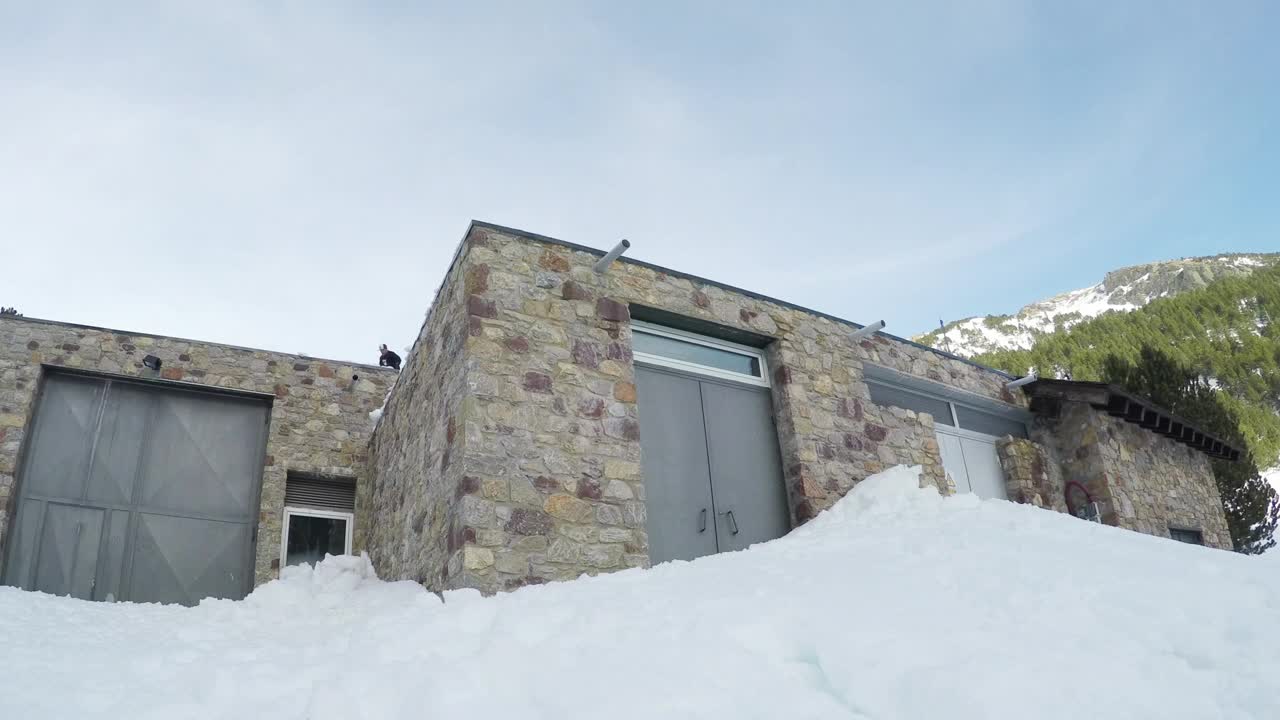 Free Video Stock Snowboarder Jumping From A Roof Live Wallpaper - Free Download