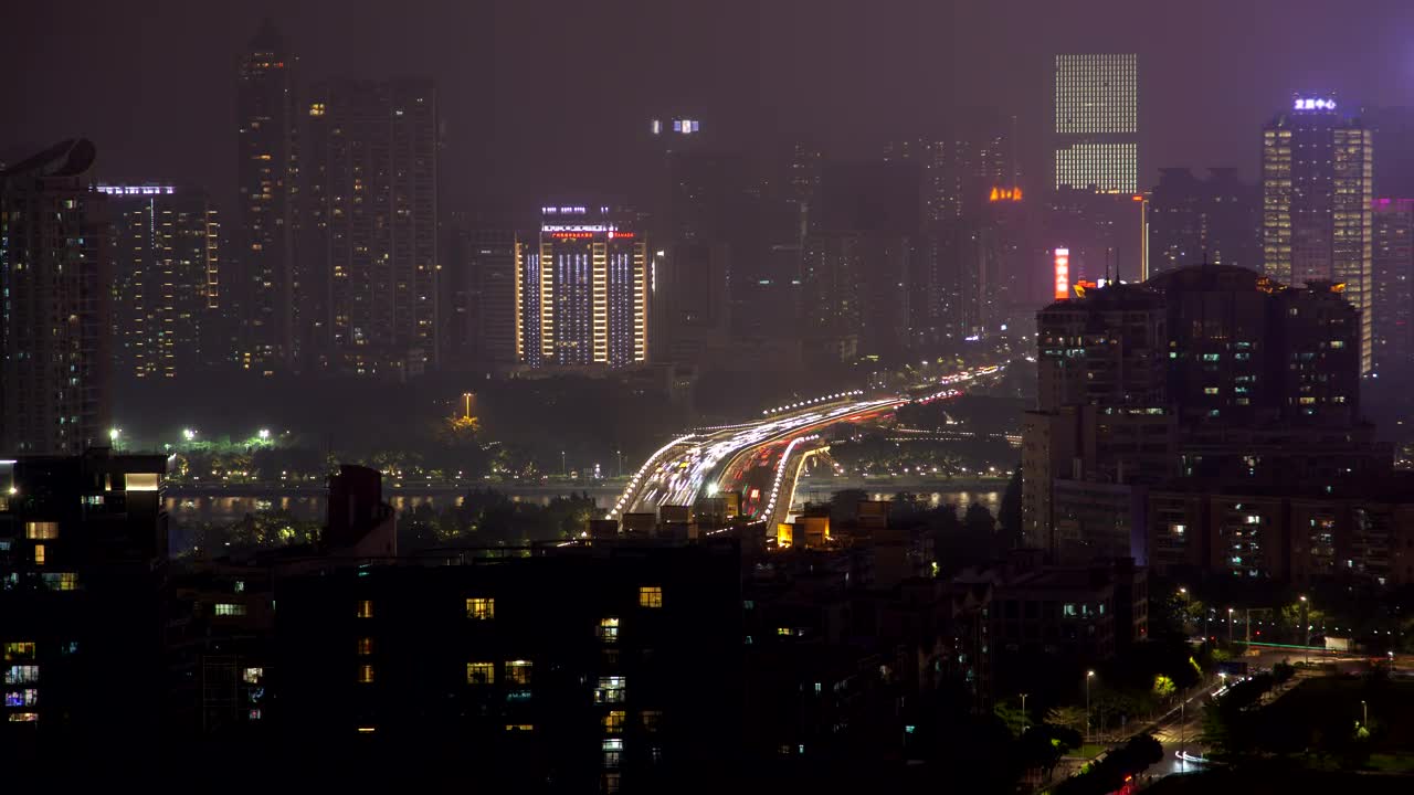 Video Stock City Covered With Buildings And Cars At Night Live Wallpaper For PC - Free Download