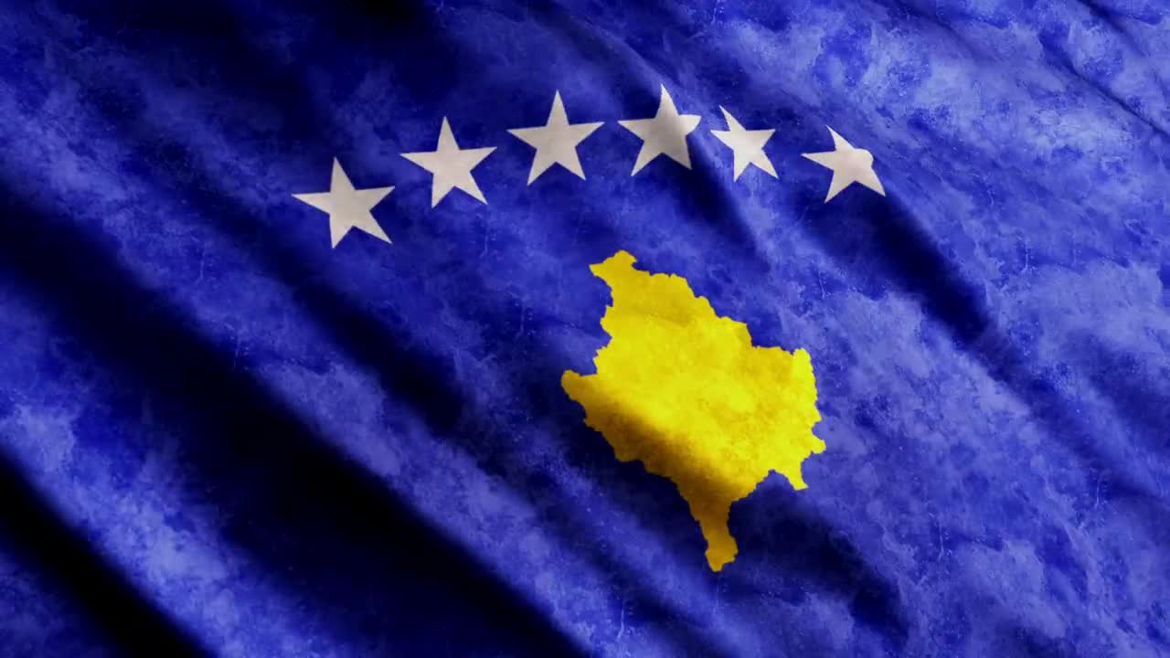 Stock Video Kosovo Worn D Flag Full Screen Animated Wallpaper - Free Download