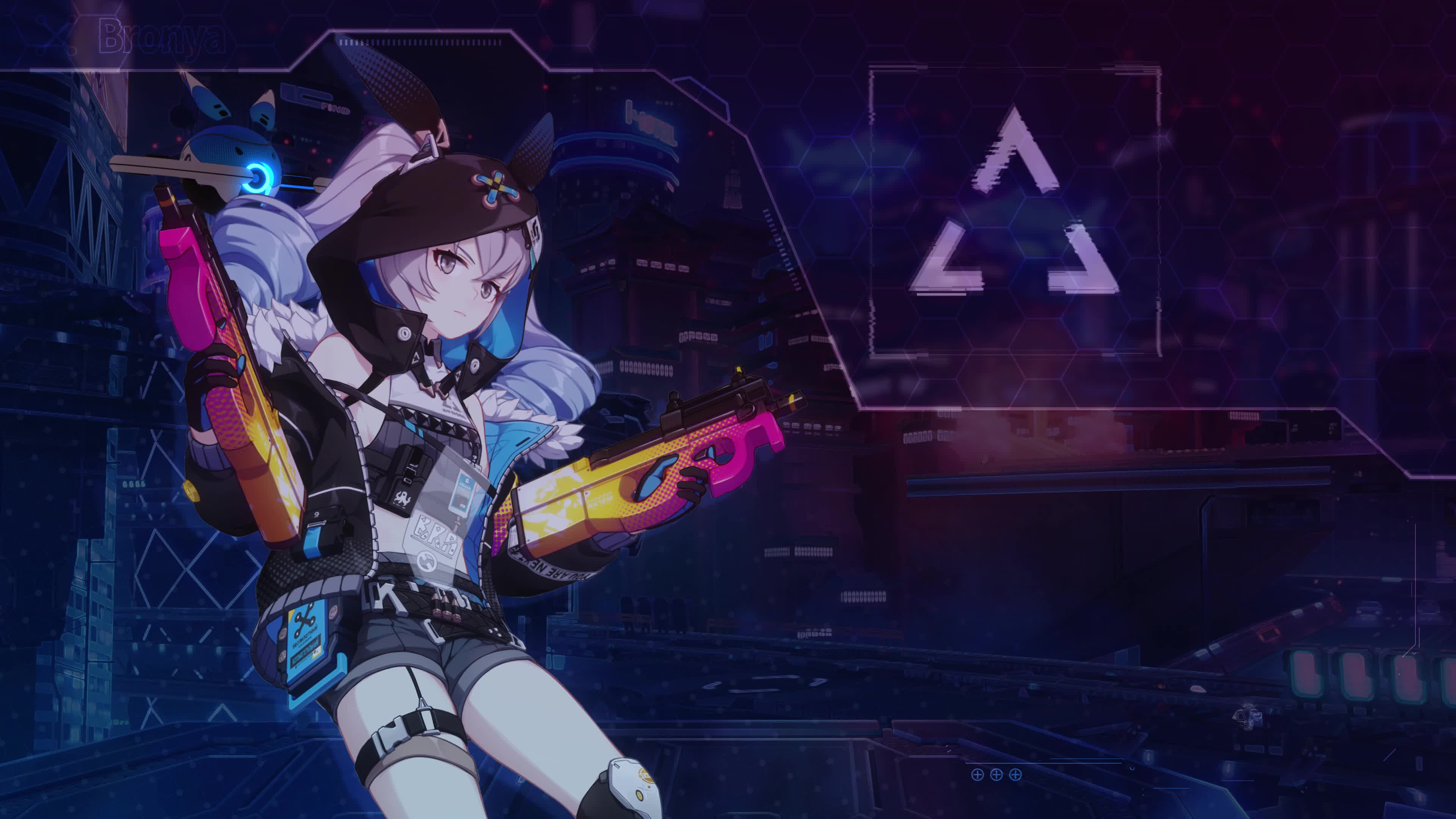 Anime Game Bronya Haxxor Bunny Honkai Impact 3 4K Live Wallpaper - Free Download