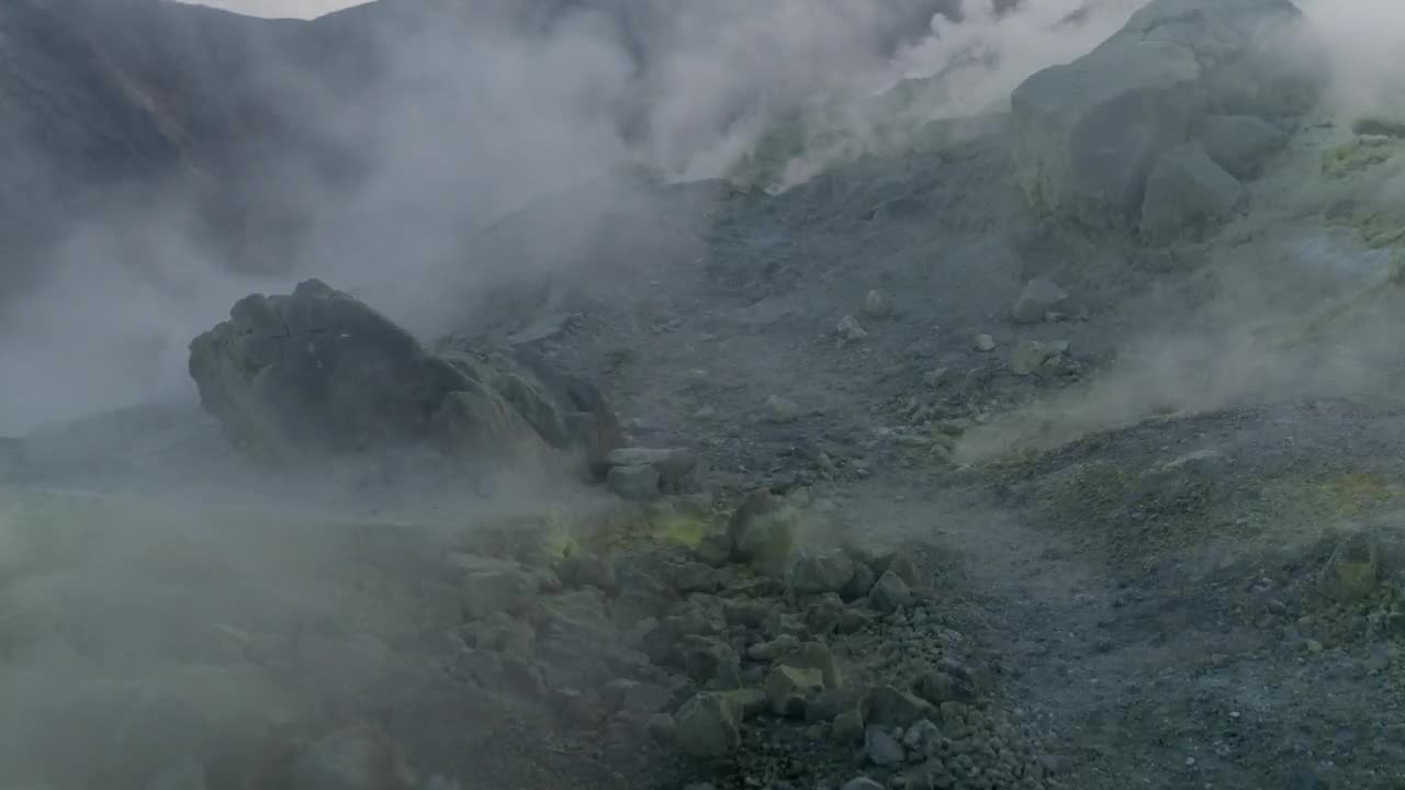 Stock Footage Volcano Releasing Smoke From The Ground Live Wallpaper - Free Download