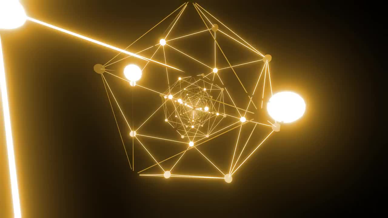 Video Stock Points And Lines Of Yellow Light Moving In Space Live Wallpaper Free - Free Download