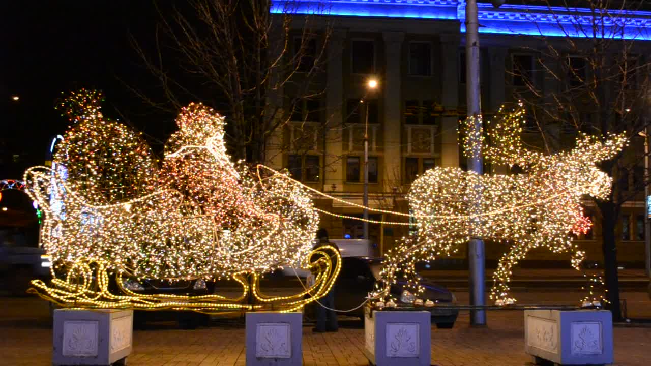 Free Stock Video Santa Made Of Lights Live Wallpaper - Free Download