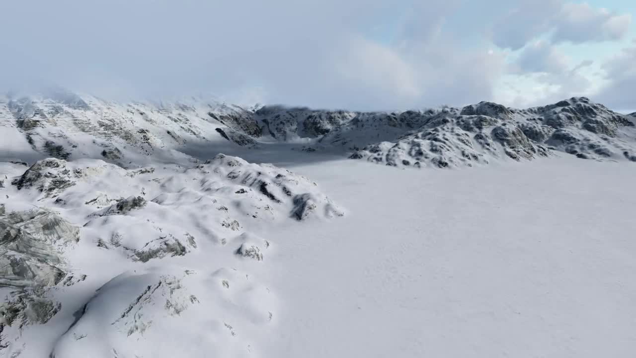 Free Video Stock Snowy Mountains And Cloudy Sky Render Live Wallpaper - Free Download