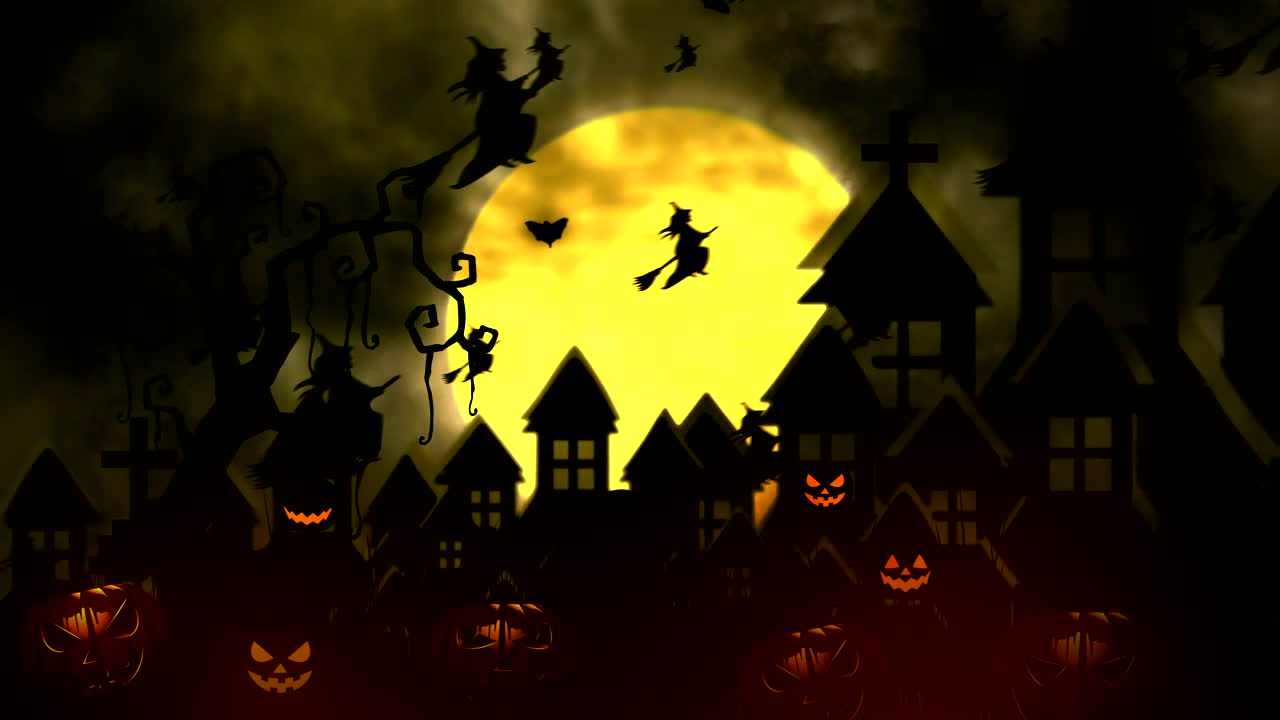Stock Footage Witches On Halloween Night Live Wallpaper - Free Download
