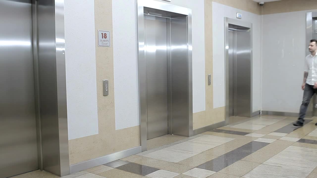 Stock Video Man Tries Broken Elevator Button In Offic Animated Wallpaper - Free Download