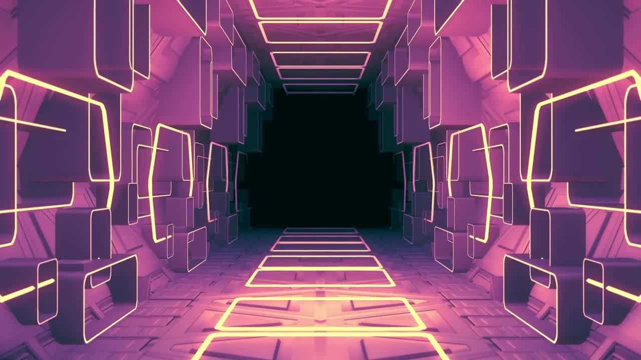 Stock Video Futuristic Hall D Render Live Wallpaper For PC - Free Download