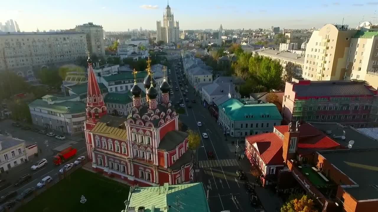 Stock Video Drone Flying Above Taganskaya Square Live Wallpaper For PC - Free Download