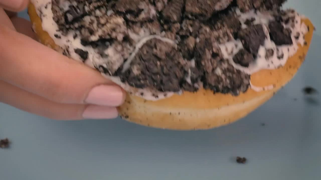 Stock Video Glazed Donut With Cookie Chunks Live Wallpaper For PC - Free Download