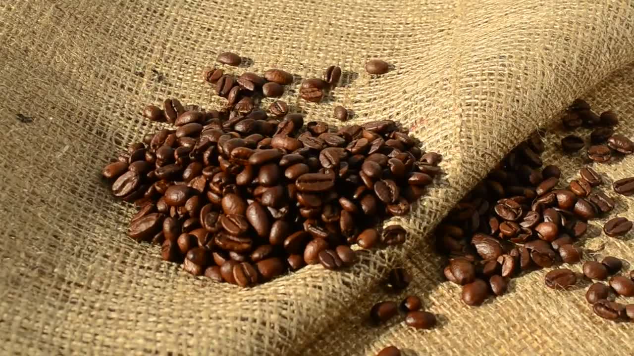 Stock Video Coffee Beans On A Sack Live Wallpaper For PC - Free Download