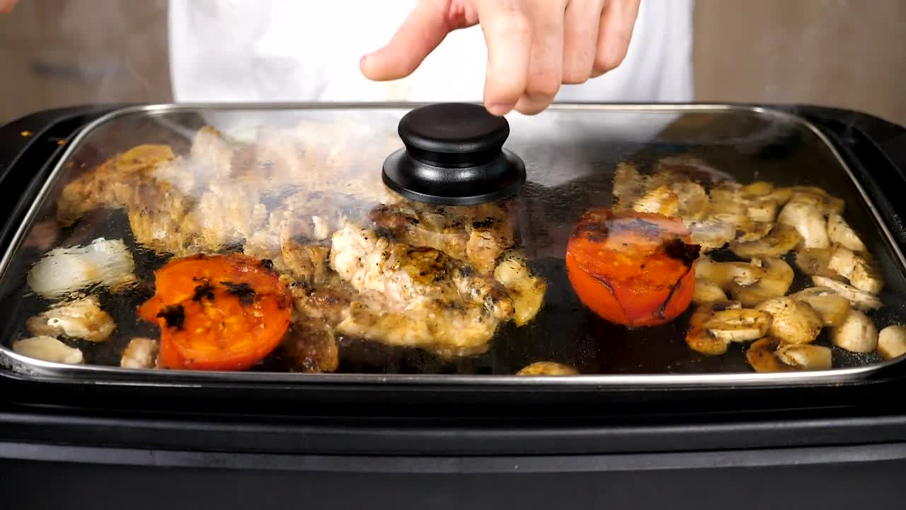 Stock Video Cooking Chicken And Mushrooms Outside Live Wallpaper For PC - Free Download