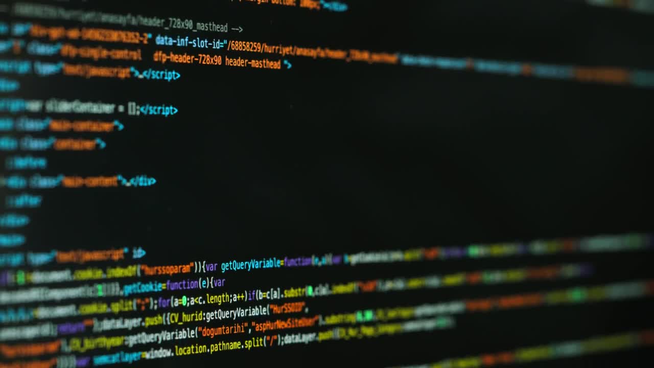Stock Video Computer Code Running On A Screen Live Wallpaper For PC - Free Download