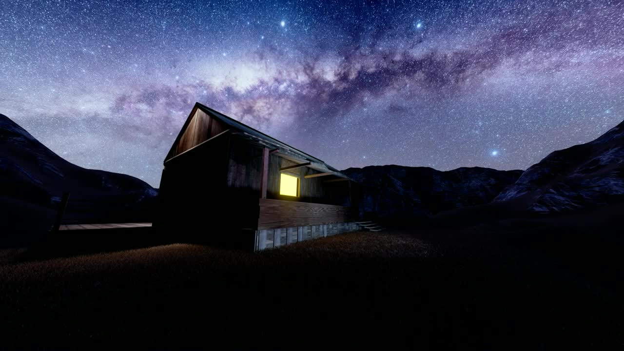 Video Stock Chalet In A Starry Sky Live Wallpaper For PC - Free Download