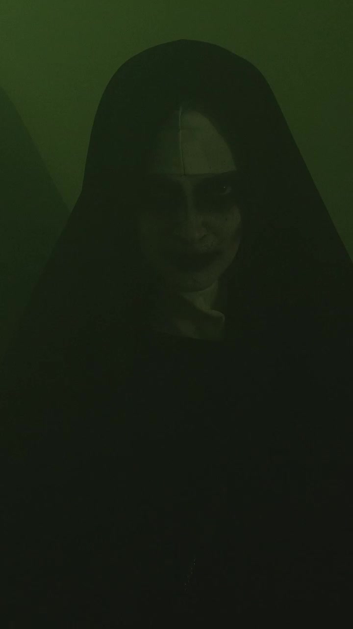 Video Stock Portrait Of A Ghostly Nun In A Dark Place Live Wallpaper Free - Free Download