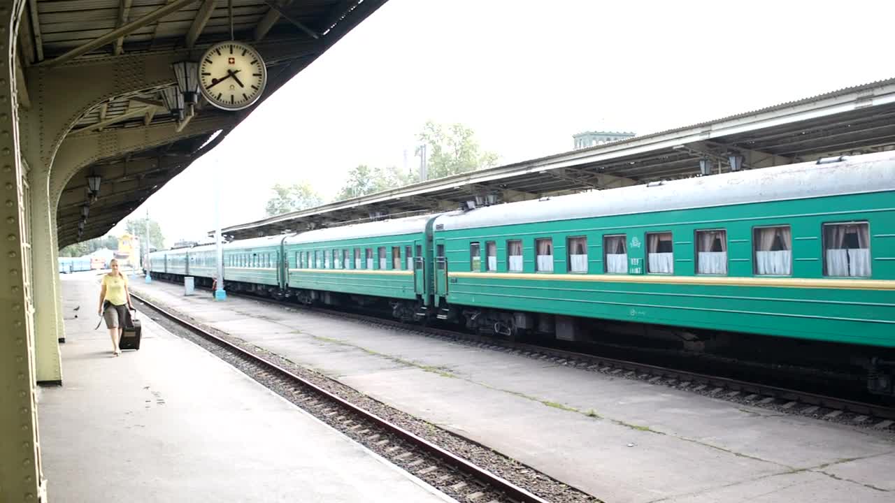 Free Stock Video Woman With Luggage At A Train Station Live Wallpaper - Free Download