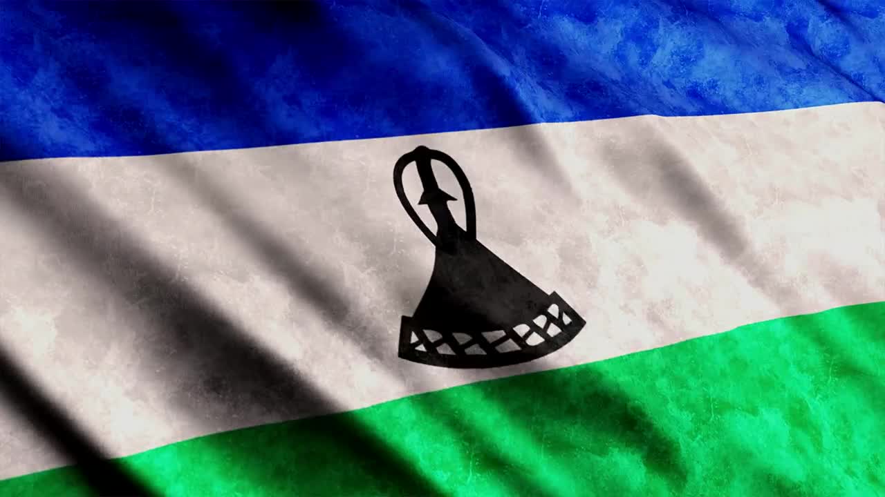 Stock Video Lesotho Flag In D Render Animated Wallpaper - Free Download
